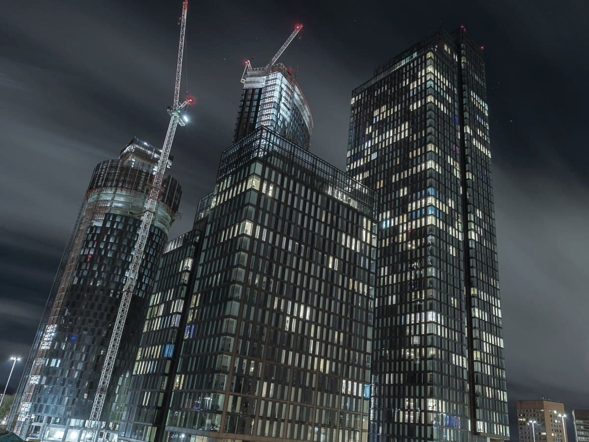 Structure under construction — systems being built